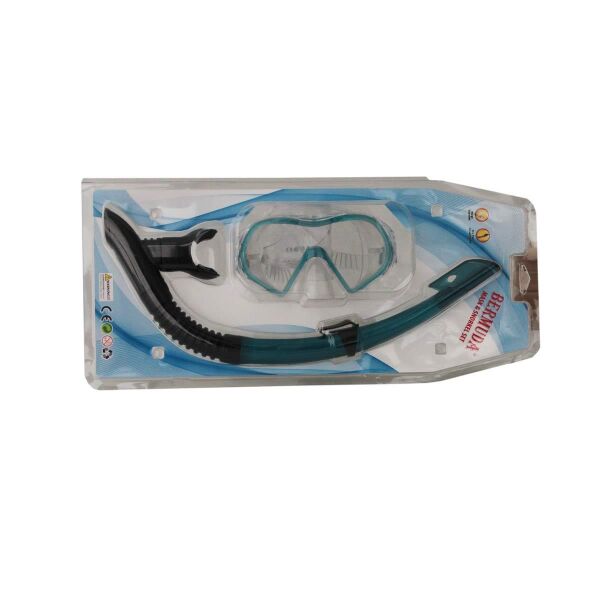 Bermuda Tempered Maske Şnorkel Set MAVİ