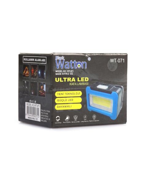 Black Watton MultiFonksiyonel Ultra Led Kafa Lambası