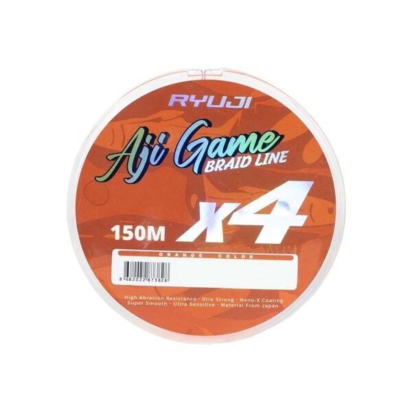 Ryuji Aji Game x4 Süper Smooth İp Misina ORANGE - 150 MT - 0,02 MM