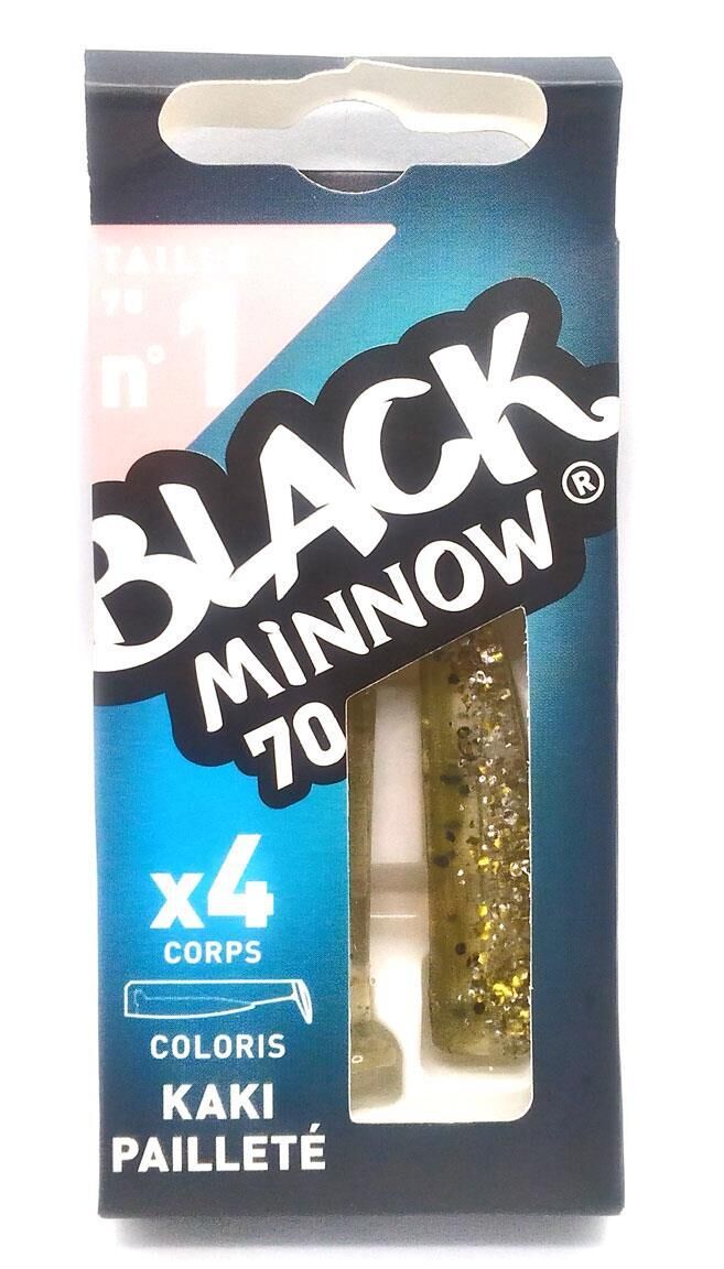 Fiiish Black Minnow BM70\1 BM348 4X-Gövde Silikon Yem-Kaki Paillete