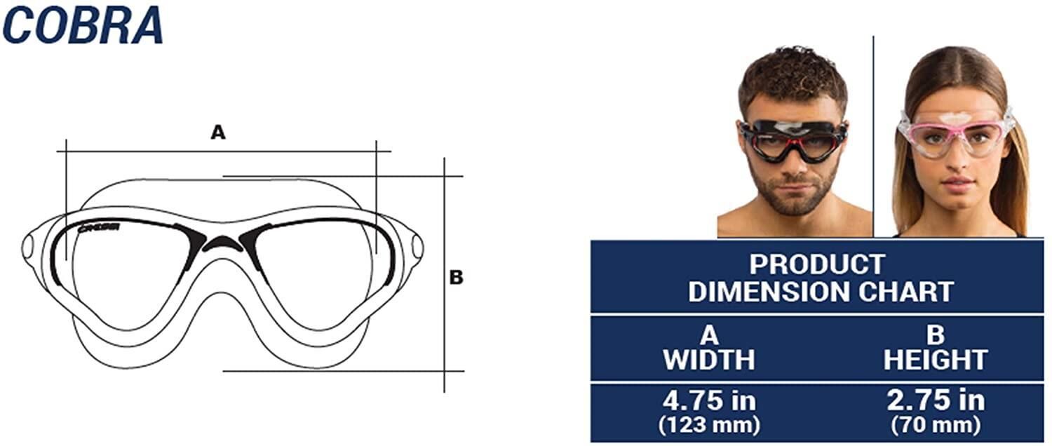 Cressi Cobra Deniz Gözlüğü Koyu Siyah