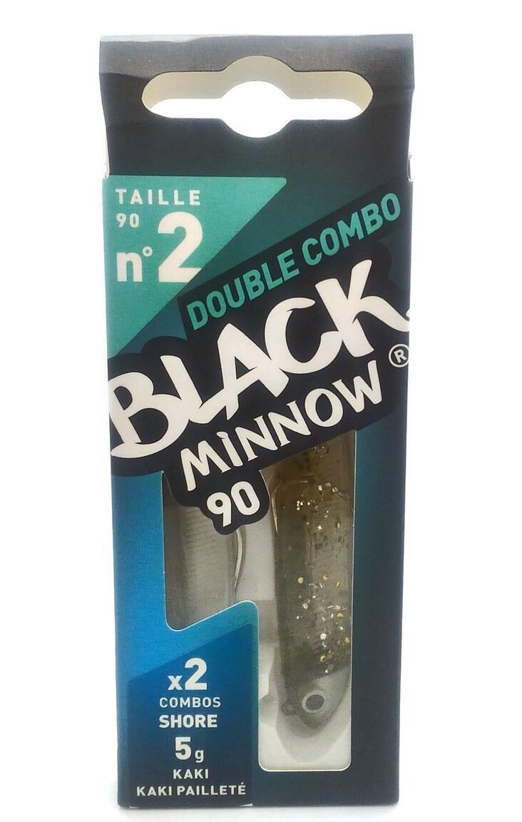 Fiiish Black Minnow BM90\2 2X-Combos Shore 5Gr Silikon Yem-Kaki Kaki Paillete