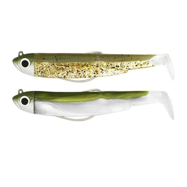 Fiiish Black Minnow BM90\2 2X-Combos Shore 5Gr Silikon Yem-Kaki Kaki Paillete