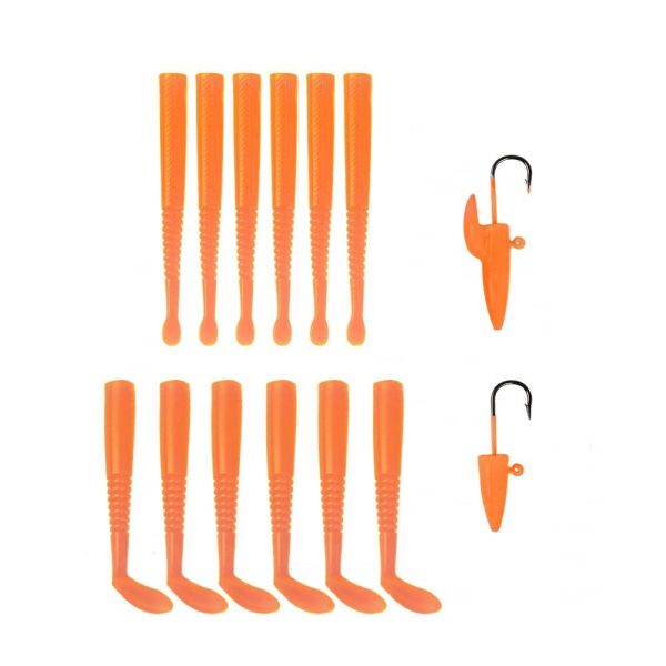 Fujin Micro Sandeel Kit 1+1.5+5 Silikon Yem Fluorescent Orange