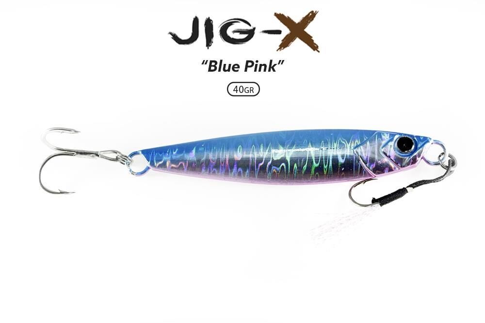 Fujin Jig-X 40 gr Shore Jigging - Jig Yem BLUE PİNK