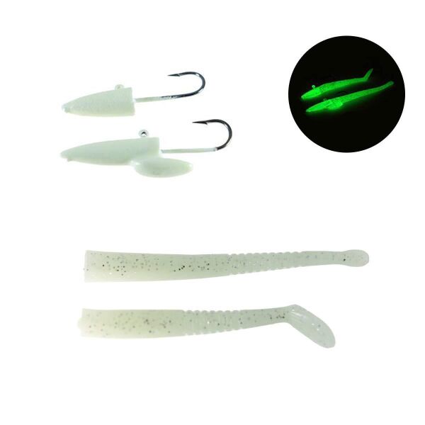 Fujin Micro Sandeel Kit 1+1.5+5 Silikon Yem GLOW
