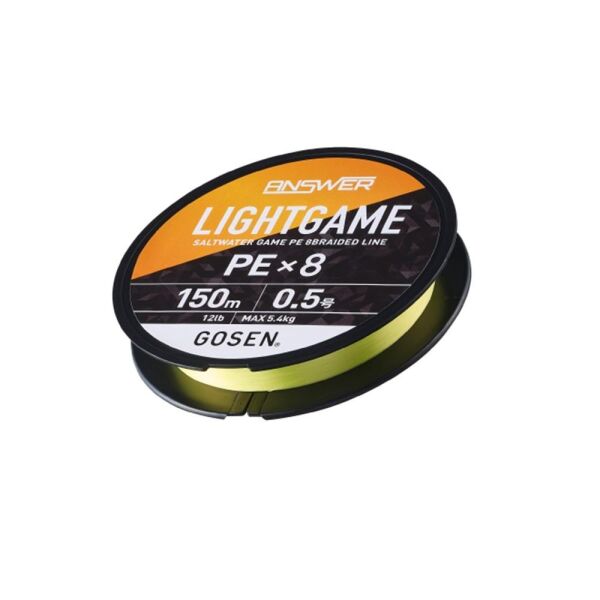 Gosen Answer Light Game PEx8 Örgü LRF İpi Coctail Yellow - 150 MT - PE 0.3