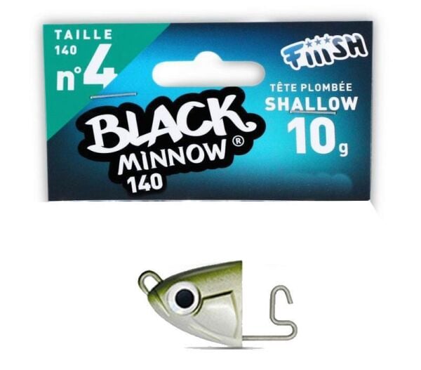 Fiiish Black Minnow BM140/4 BM342 Shallow 10Gr Kaki Jig Head