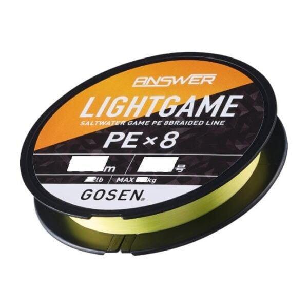 Gosen Answer Light Game PEx8 Örgü LRF İpi Coctail Yellow - 150 MT - PE 0.5