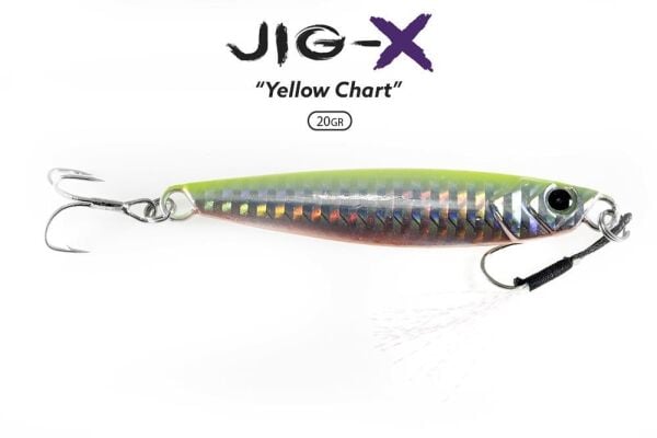 Fujin Jig-X 20 gr Light Jigging - Jig Yem YELLOW CHART