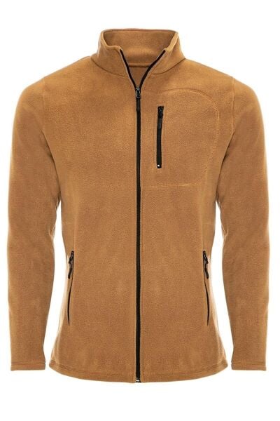 North Trace Winter Pass Tam Fermuarlı Erkek Polar Camel - XL