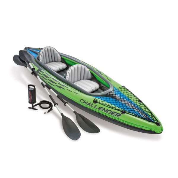 İntex Challenger K2 Çift Kişilik Şişme Kano Set (180 Kg) ( 351 x 76 x 38 cm )