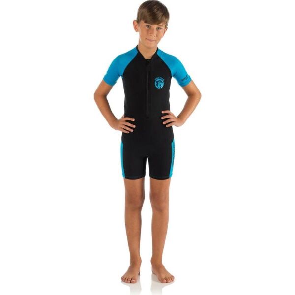 Cressi Little Shark Junior Shorty Dalış Elbisesi BLACK / BLUE - 2MM - 11/12 YAŞ