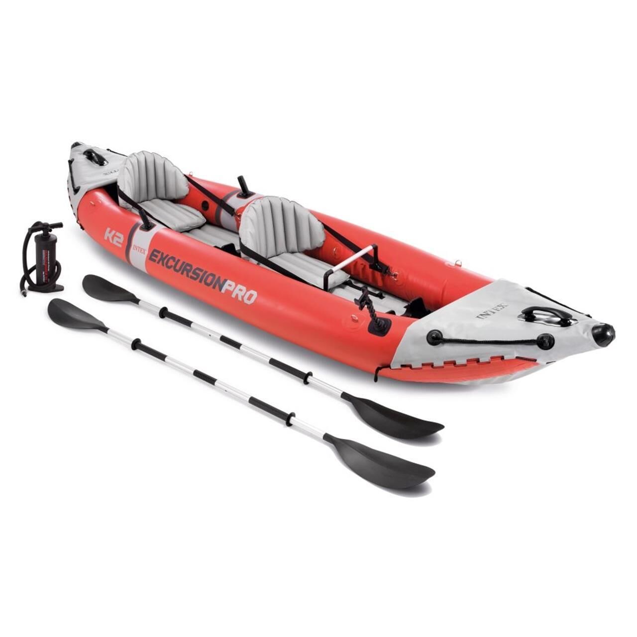 İntex Excursion Pro Kayak K2 Çift Kişilik Şişme Kano Set (180 kg) ( 384 x 94 x 46 cm )