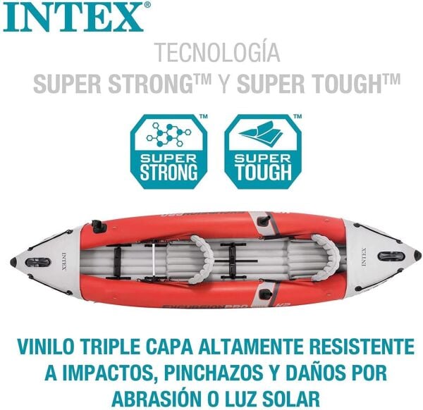 İntex Excursion Pro Kayak K2 Çift Kişilik Şişme Kano Set (180 kg) ( 384 x 94 x 46 cm )