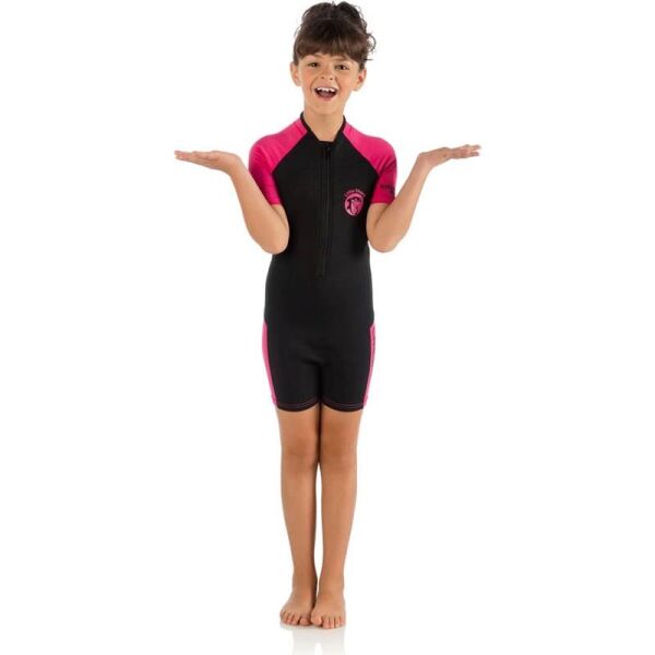 Cressi Little Shark Junior Shorty Dalış Elbisesi BLACK / PINK - 2MM - 5/6 YAŞ