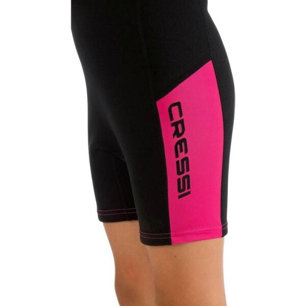 Cressi Little Shark Junior Shorty Dalış Elbisesi BLACK / PINK - 2MM - 5/6 YAŞ