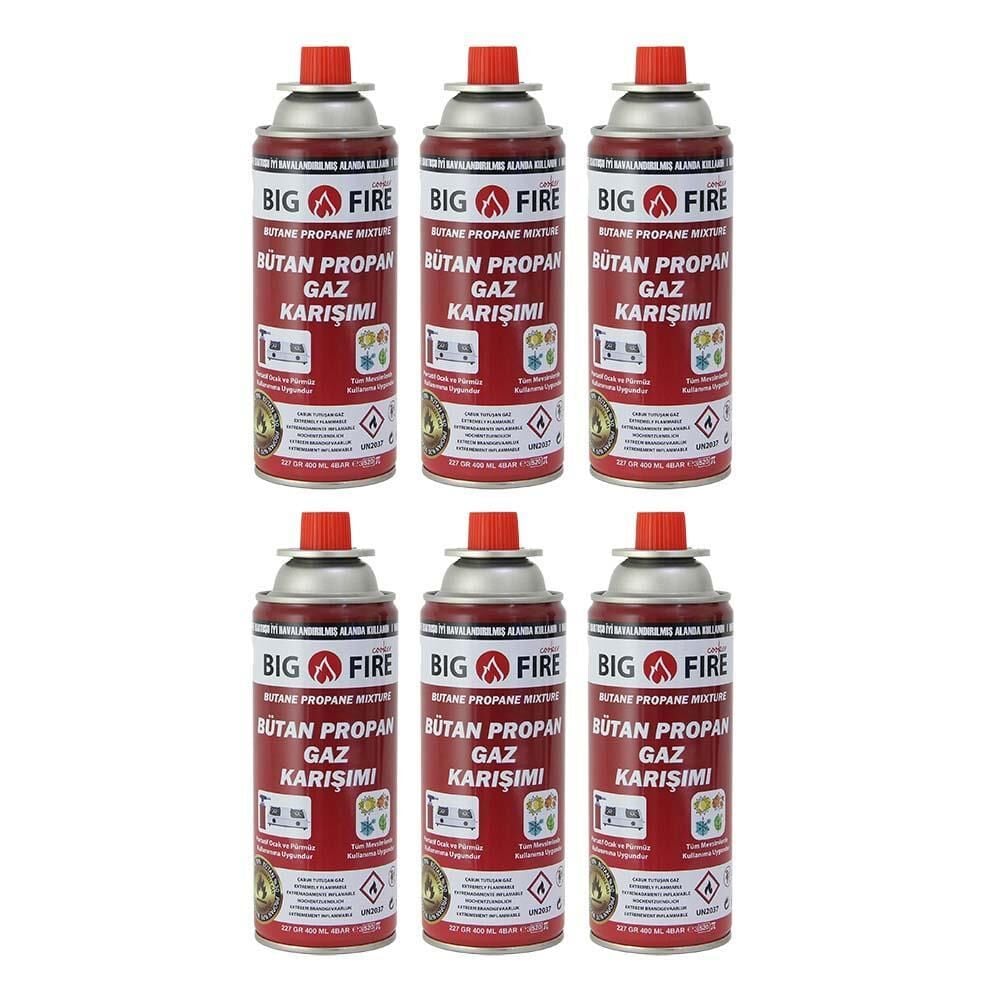 Big Fire Power 227gr Valfli Gaz Kartuşu Altılı Set