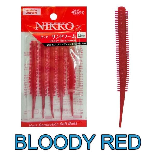 Nikko Sandworm Floating Yem Kum Solucanı 8.5cm Bloody Red