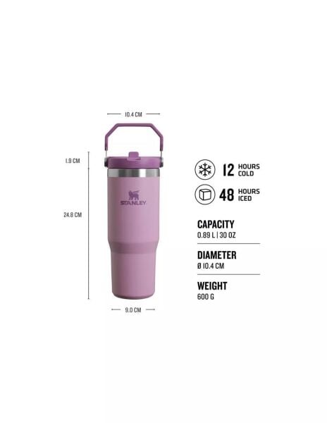 Stanley The IceFlow Flip Straw Pipetli Termos Bardak 0,89 Lt LİLA