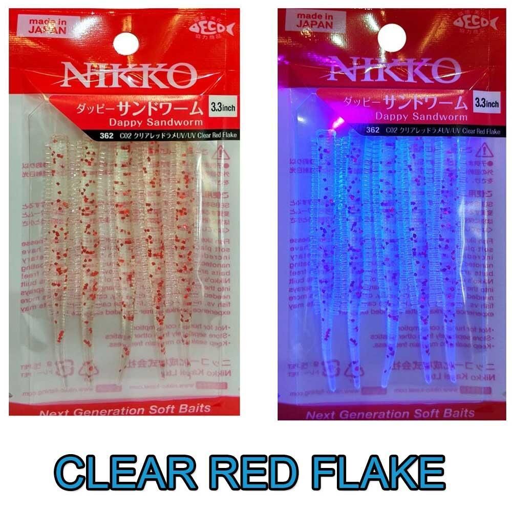 Nikko Sandworm Floating Yem Kum Solucanı 8.5cm Clear Red Flake