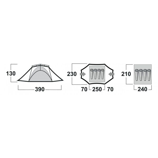 Husky Brofur Yeşil 4 Kişilik Çadır