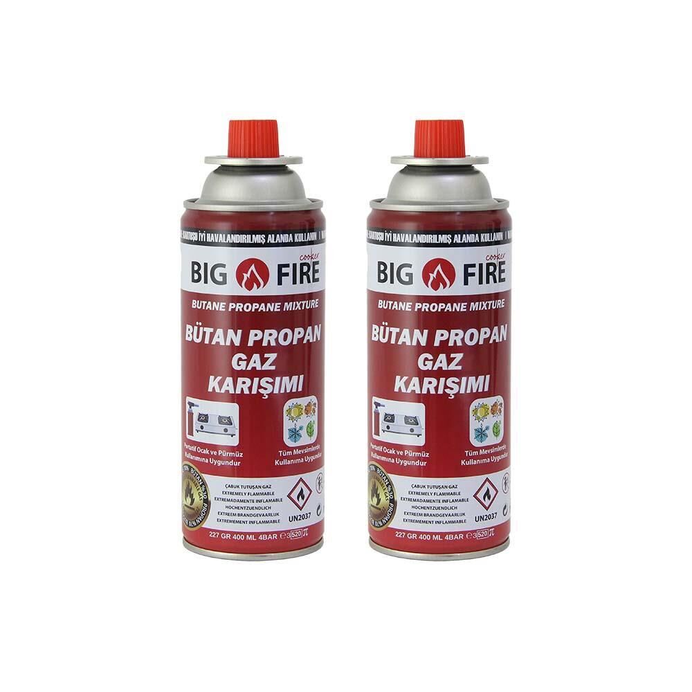 Big Fire Power 227gr Valfli Gaz Kartuşu İkili Set