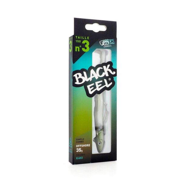 Fiiish Black Eel  BE150\3 BE1147 Simple Combo OffShore 35Gr Kaki Silikon Yem