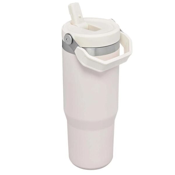Stanley The IceFlow Flip Straw Pipetli Termos Bardak 0,89 Lt AÇIK PEMBE