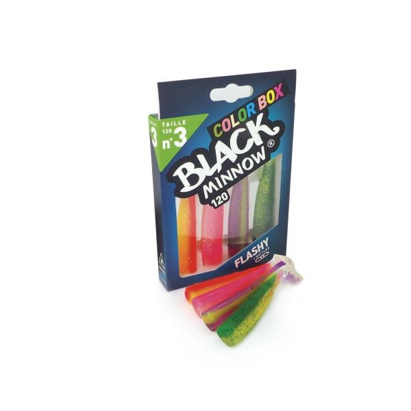 Fiiish Black Minnow BM120\3 BM955 Color Box Flash+Rattle Silikon Yem