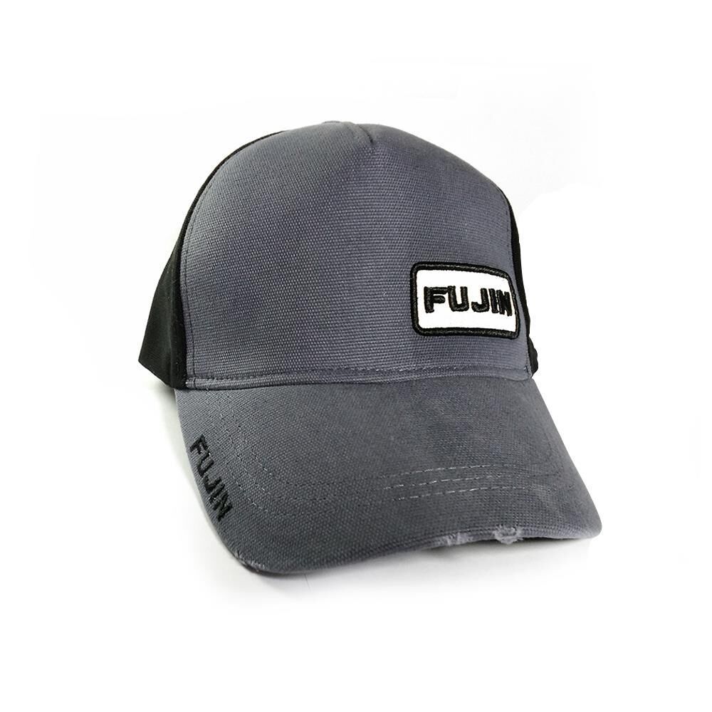 Fujin Vintage Gri-Siyah Şapka