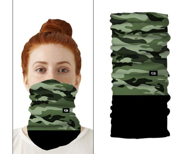 Pirate & Parrot Green Camo Half Polar Bandana PA05-22080