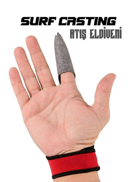 Fujin Pro Angler Surf Casting Atış Eldiveni KIRMIZI