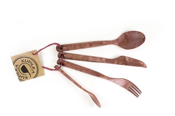 Kupilka Cutlery Çatal Bıçak Kaşık Seti KIRMIZI