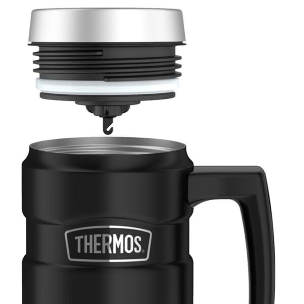 Thermos Stainless Çelik Travel Mug Termos 470 ml Mat Siyah