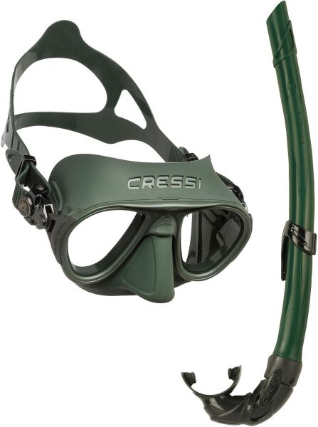 Cressi Calibro Corsia Maske Şnorkel Set YEŞİL