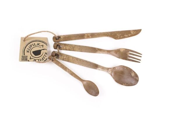 Kupilka Cutlery Kuksa Çatal Bıçak Takımı KAHVE