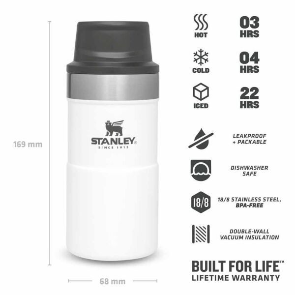 Stanley Klasik Trigger-Action Termos Bardak 0.25 LT BEYAZ