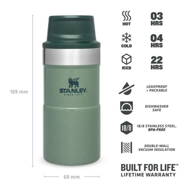 Stanley Klasik Trigger-Action Termos Bardak 0.25 LT YEŞİL
