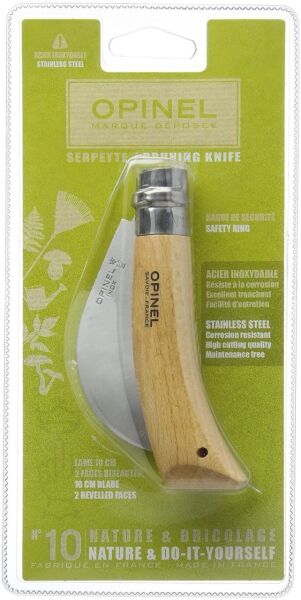 Opinel Inox N°10 Billhook Kayın Saplı Bağ Çakısı