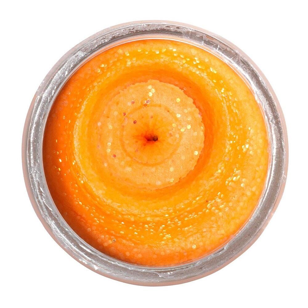 Berkley PowerBait Natural Scent Glitter Trout Bait ( Garlic ) Hamur Yem Fluorescent Orange
