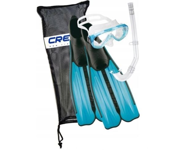 Cressi Rondinella Palet Maske Şnorkel Seti Aquamarine - 43-44