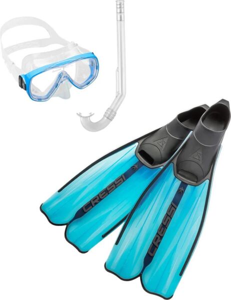 Cressi Rondinella Palet Maske Şnorkel Seti Aquamarine - 43-44