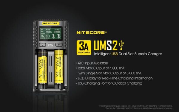 Nitecore UMS2 Pil Dolum Kiti