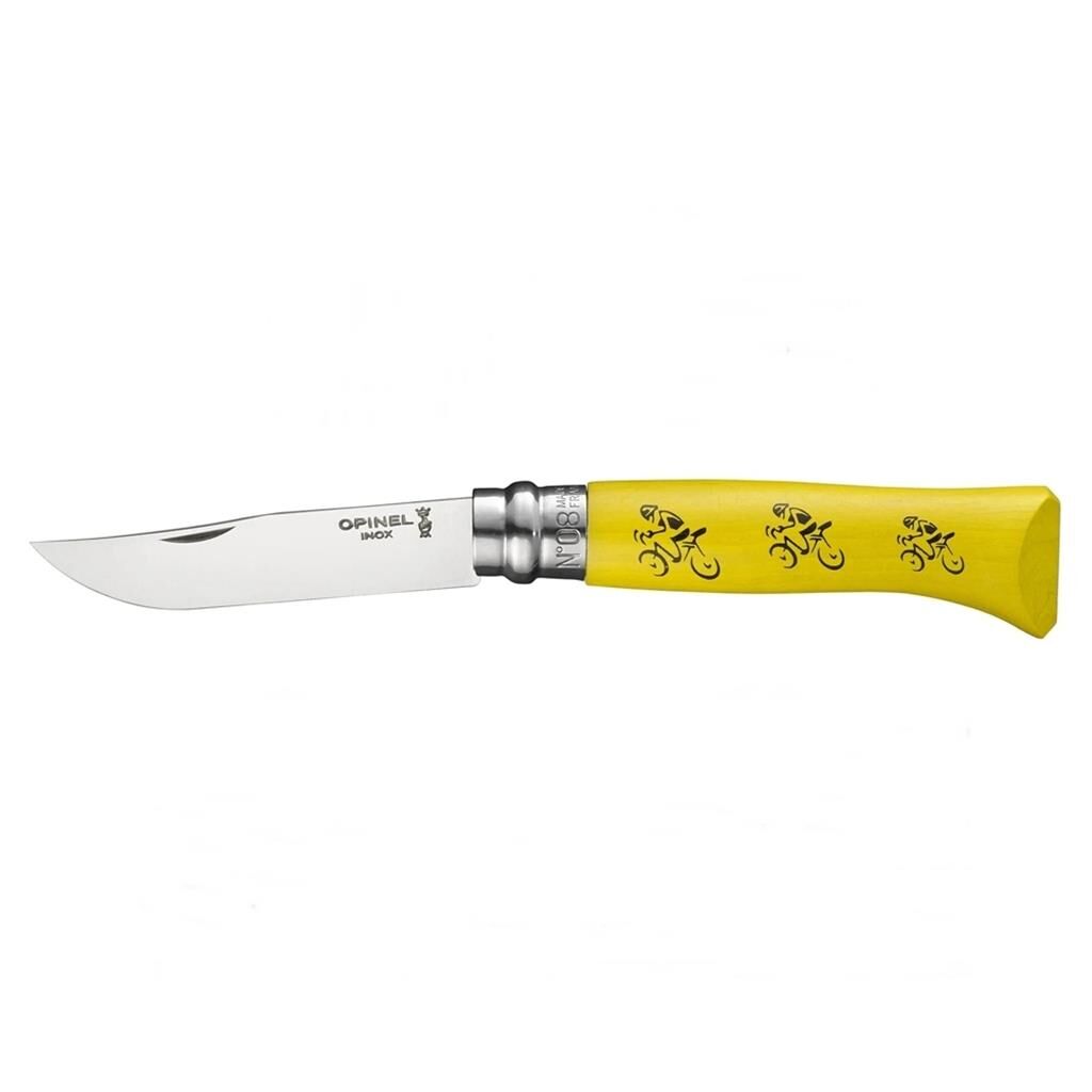 Opinel İnox No:8 Bisiklet İşlemeli Çakı Sarı