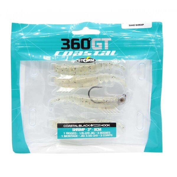 Storm 360GT Coastal Black Shrimp 8cm Jig Silikon Karides Yem Sand Shrimp