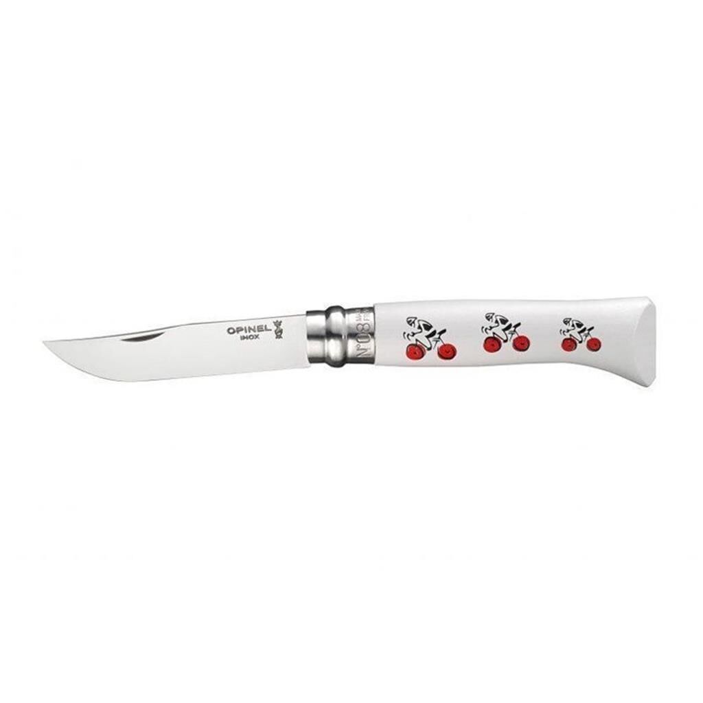 Opinel İnox No:8 Bisiklet İşlemeli Çakı BEYAZ