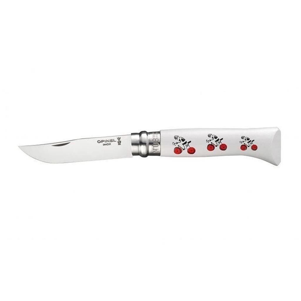 Opinel İnox No:8 Bisiklet İşlemeli Çakı BEYAZ