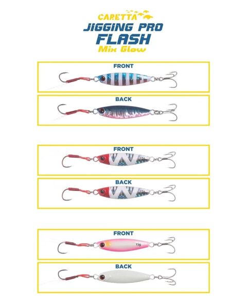Caretta Jigging Pro Flash Jig Yem Mix Glow - 12 Gr