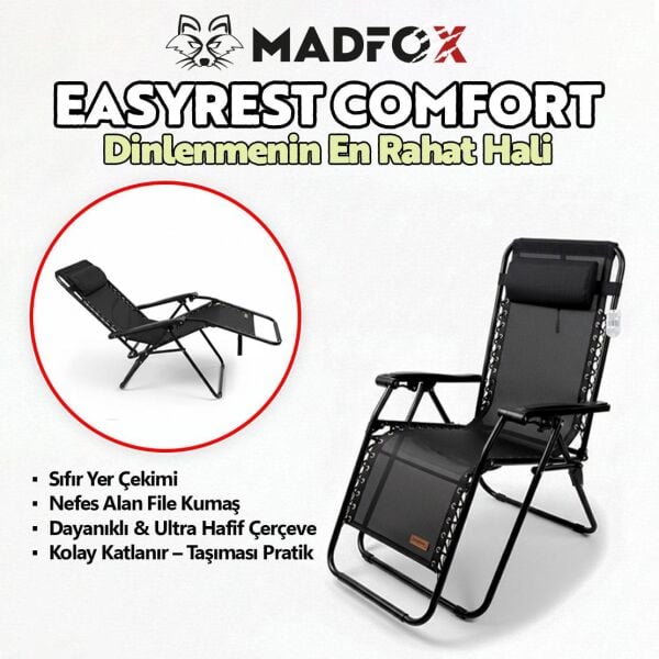 Madfox EasyRest Katlanır Şezlong Sandalye